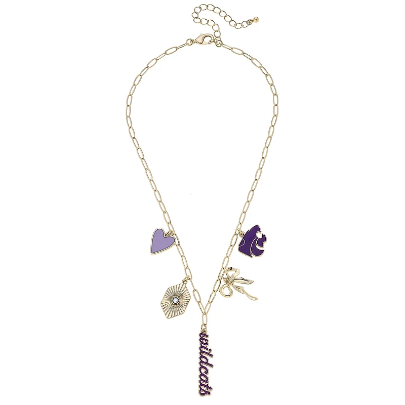 CANVAS Style Kansas State Wildcats 18k Gold-Plated Mixed Charm Collector Necklace