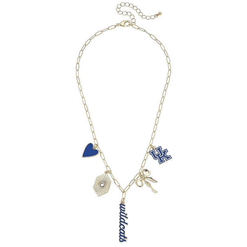 CANVAS Style Kentucky Wildcats 18k Gold-Plated Mixed Charm Collector Necklace