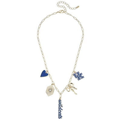 CANVAS Style Kentucky Wildcats 18k Gold-Plated Mixed Charm Collector Necklace