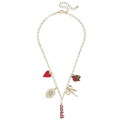 CANVAS Style Louisville Cardinals 18k Gold-Plated Mixed Charm Collector Necklace