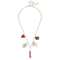 CANVAS Style Louisville Cardinals 18k Gold-Plated Mixed Charm Collector Necklace