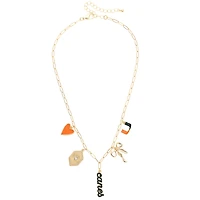 CANVAS Style Miami Hurricanes 18k Gold-Plated Mixed Charm Collector Necklace