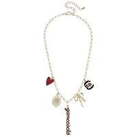 CANVAS Style South Carolina Gamecocks 18k Gold-Plated Mixed Charm Collector Necklace