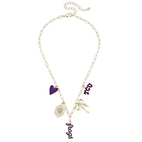 CANVAS Style TCU Horned Frogs 18k Gold-Plated Mixed Charm Collector Necklace