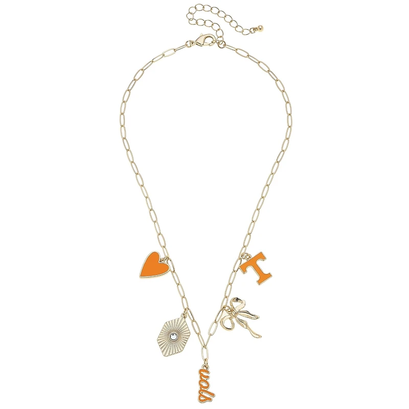 CANVAS Style Tennessee Volunteers 18k Gold-Plated Mixed Charm Collector Necklace