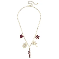 CANVAS Style Texas A&M Aggies 18k Gold-Plated Mixed Charm Collector Necklace