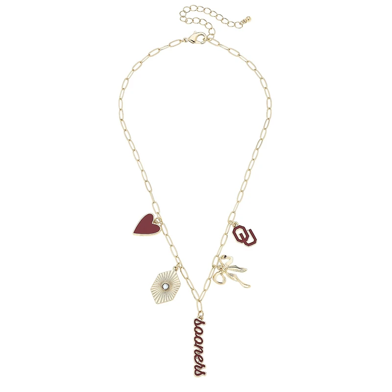 CANVAS Style Oklahoma Sooners 18k Gold-Plated Mixed Charm Collector Necklace