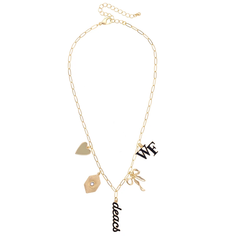 CANVAS Style Wake Forest Demon Deacons 18k Gold-Plated Mixed Charm Collector Necklace