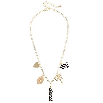 CANVAS Style Wake Forest Demon Deacons 18k Gold-Plated Mixed Charm Collector Necklace