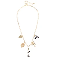 CANVAS Style Wake Forest Demon Deacons 18k Gold-Plated Mixed Charm Collector Necklace