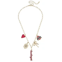 CANVAS Style Ohio State Buckeyes 18k Gold-Plated Mixed Charm Collector Necklace