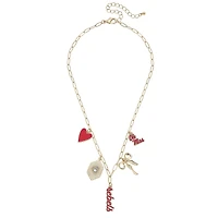CANVAS Style Ole Miss Rebels 18k Gold-Plated Mixed Charm Collector Necklace