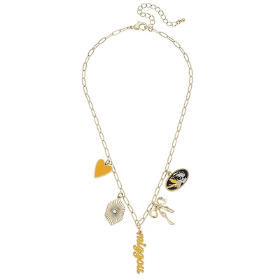 CANVAS Style Missouri Tigers 18k Gold-Plated Mixed Charm Collector Necklace