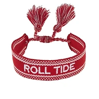 CANVAS Style Alabama Crimson Tide Woven Fabric Tassel Bracelet