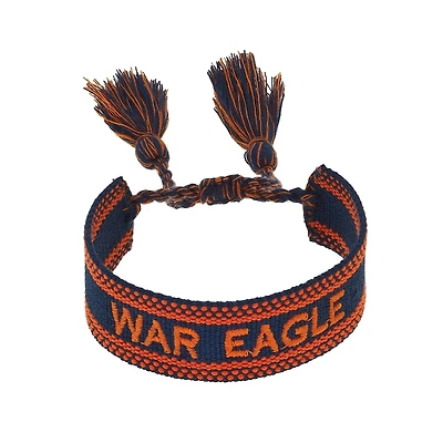 CANVAS Style Auburn Tigers Woven Fabric Tassel Bracelet