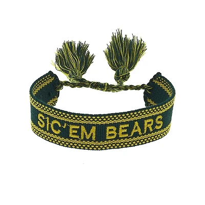 CANVAS Style Baylor Bears Woven Fabric Tassel Bracelet