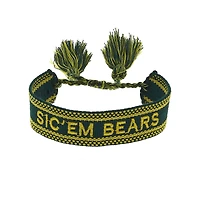 CANVAS Style Baylor Bears Woven Fabric Tassel Bracelet