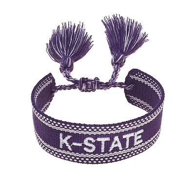 CANVAS Style Kansas State Wildcats Woven Fabric Tassel Bracelet