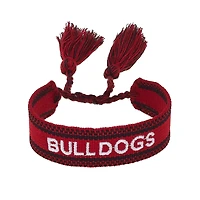 CANVAS Style Georgia Bulldogs Woven Fabric Tassel Bracelet
