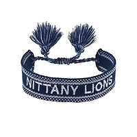 CANVAS Style Penn State Nittany Lions Woven Fabric Tassel Bracelet