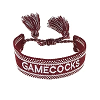 CANVAS Style South Carolina Gamecocks Woven Fabric Tassel Bracelet