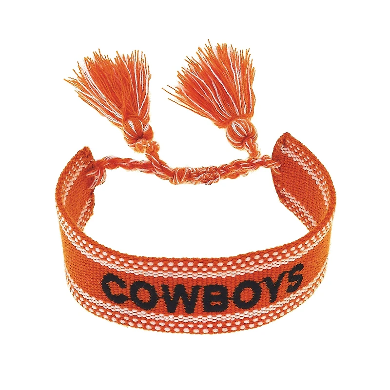 CANVAS Style Oklahoma State Cowboys Woven Fabric Tassel Bracelet
