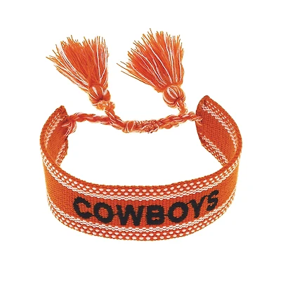CANVAS Style Oklahoma State Cowboys Woven Fabric Tassel Bracelet