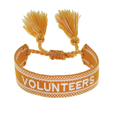 CANVAS Style Tennessee Volunteers Woven Fabric Tassel Bracelet