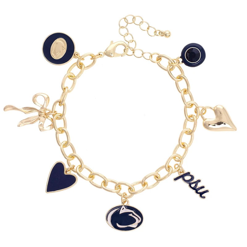 CANVAS Style Penn State Nittany Lions 18k Gold-Plated Chain Link Charm Bracelet