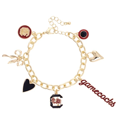 CANVAS Style South Carolina Gamecocks 18k Gold-Plated Chain Link Charm Bracelet