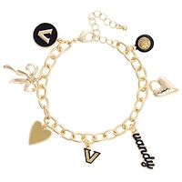 CANVAS Style Vanderbilt Commodores 18k Gold-Plated Chain Link Charm Bracelet