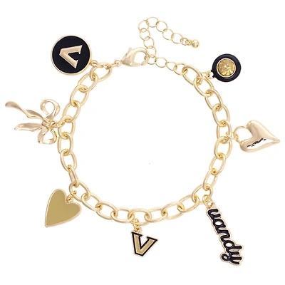 CANVAS Style Vanderbilt Commodores 18k Gold-Plated Chain Link Charm Bracelet