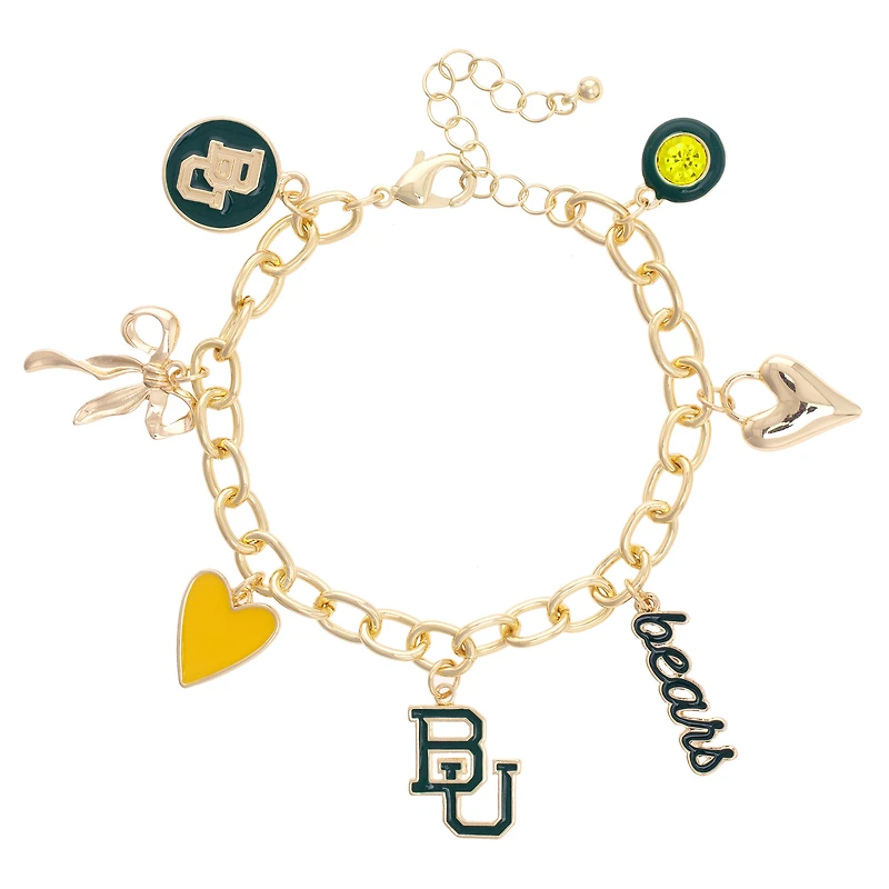 CANVAS Style Baylor Bears 18k Gold-Plated Chain Link Charm Bracelet