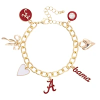 CANVAS Style Alabama Crimson Tide 18k Gold-Plated Chain Link Charm Bracelet