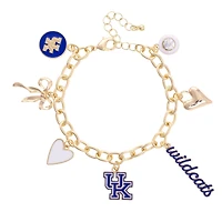 CANVAS Style Kentucky Wildcats 18k Gold-Plated Chain Link Charm Bracelet