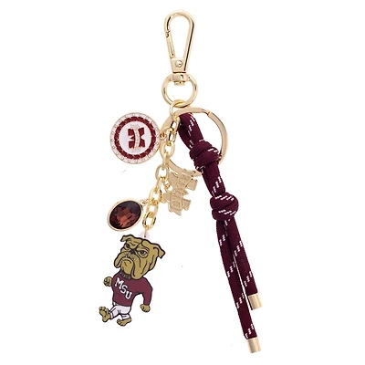 CANVAS Style Mississippi State Bulldogs 18k Gold-Plated Cluster Bag Charm