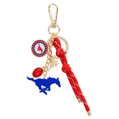 CANVAS Style SMU Mustangs 18k Gold-Plated Cluster Bag Charm