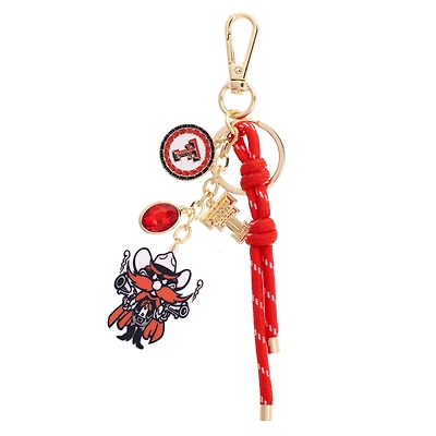 CANVAS Style Texas Tech Red Raiders 18k Gold-Plated Cluster Bag Charm