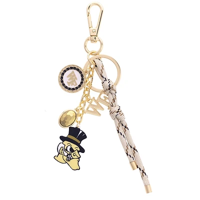 CANVAS Style Wake Forest Demon Deacons 18k Gold-Plated Cluster Bag Charm