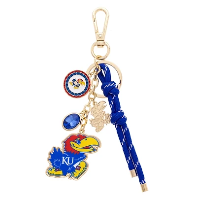 CANVAS Style Kansas Jayhawks 18k Gold-Plated Cluster Bag Charm
