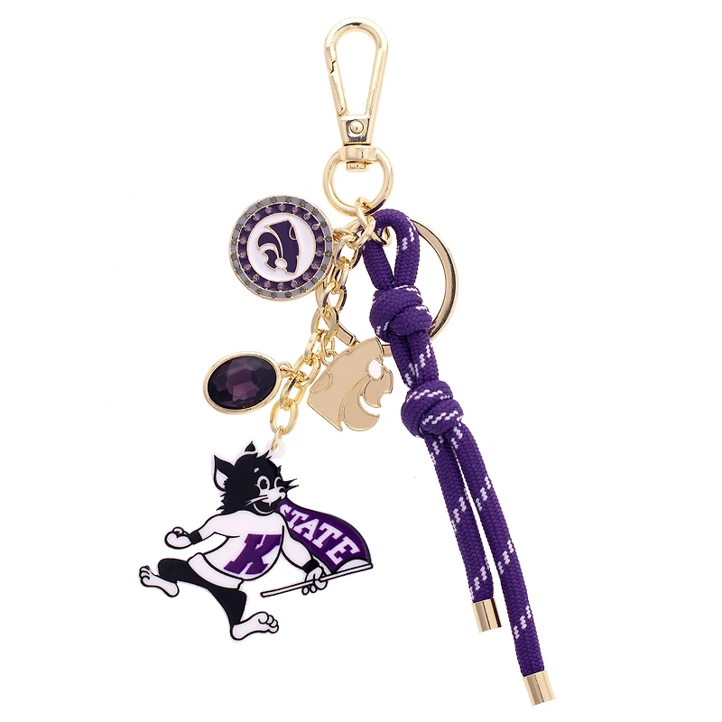 CANVAS Style Kansas State Wildcats 18k Gold-Plated Cluster Bag Charm