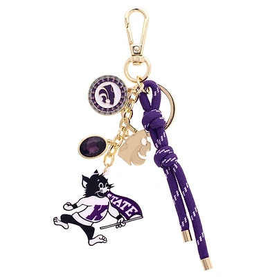 CANVAS Style Kansas State Wildcats 18k Gold-Plated Cluster Bag Charm
