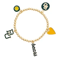 CANVAS Style Baylor Bears 18k Gold-Plated Ball Beads Stretch Charm Bracelet