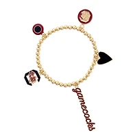 CANVAS Style South Carolina Gamecocks 18k Gold-Plated Ball Beads Stretch Charm Bracelet