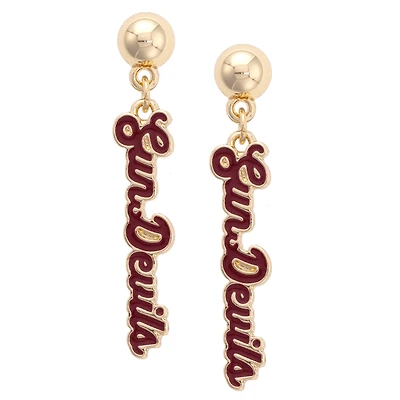 CANVAS Style Arizona State Sun Devils 18k Gold-Plated Script Drop Earring