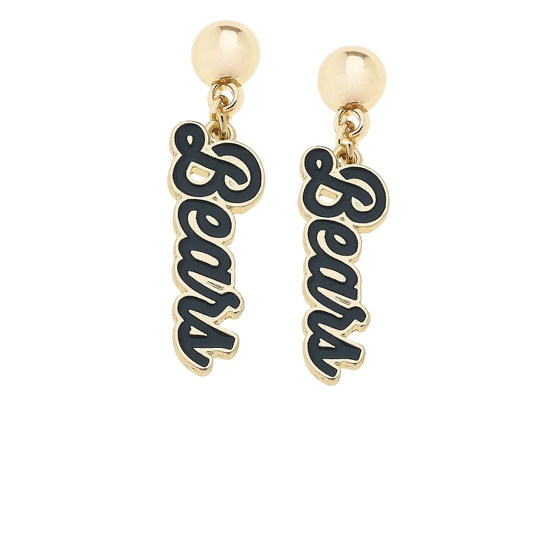 CANVAS Style Baylor Bears 18k Gold-Plated Script Drop Earring