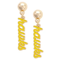 CANVAS Style Iowa Hawkeyes 18k Gold-Plated Script Drop Earring