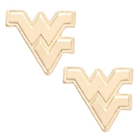 CANVAS Style West Virginia Mountaineers 24k Gold-Plated Stud Earrings