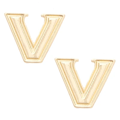 CANVAS Style Vanderbilt Commodores 24k Gold-Plated Stud Earrings