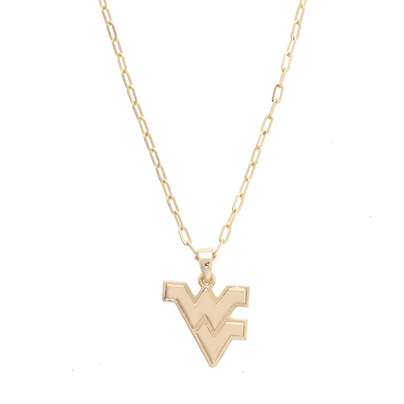 CANVAS Style West Virginia Mountaineers 24k Gold-Plated Pendant Necklace